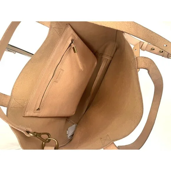 Madewell The Medium Transport Tote Nubuck Leather Crossbody Strap Shoulder Bag - Picture 8 of 9